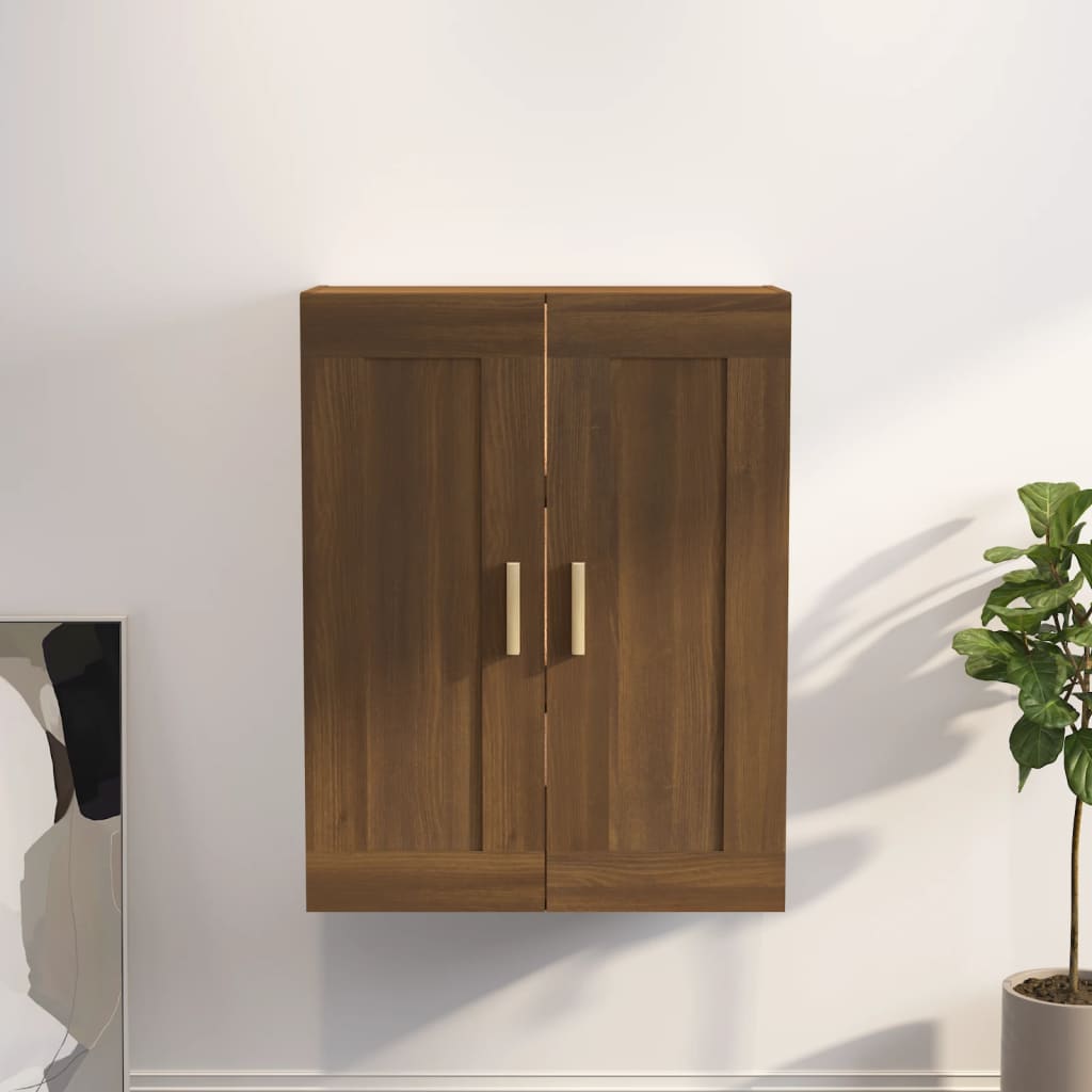 Berkfield Wall Cabinet Brown Oak 69.5x32.5x90 cm Engineered Wood