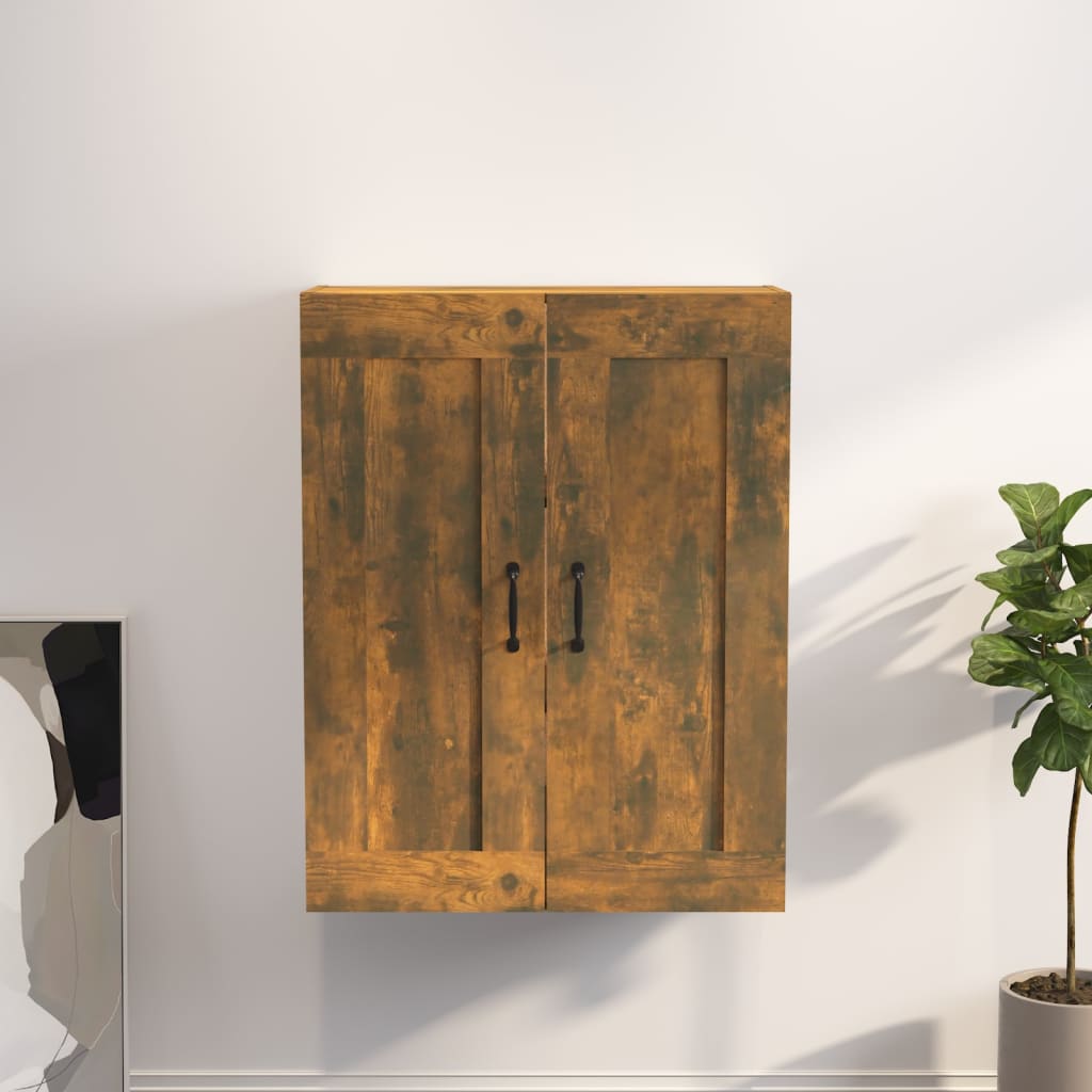 Berkfield Hanging Wall Cabinet Smoked Oak 69.5x32.5x90 cm