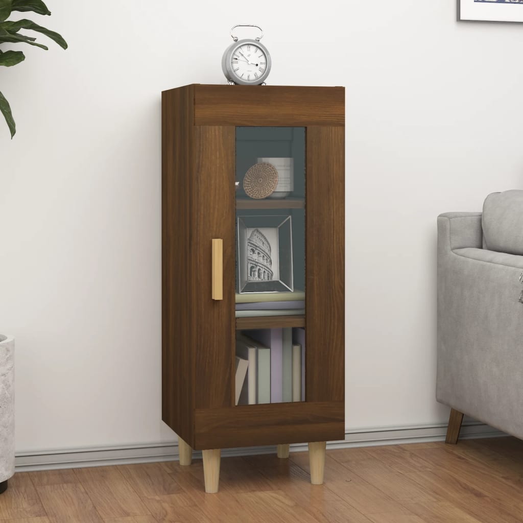 Berkfield Sideboard Brown Oak 34.5x34x90 cm Engineered Wood