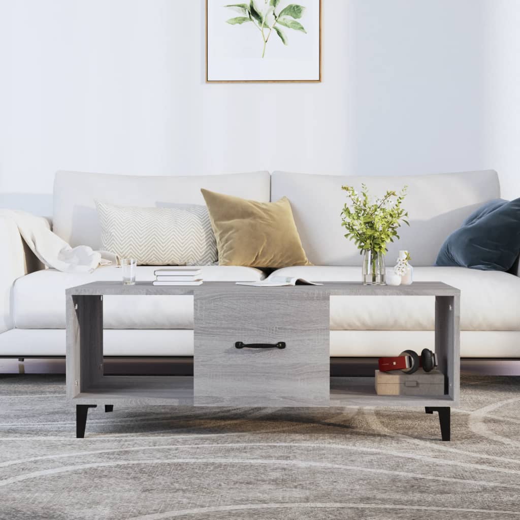 Berkfield Coffee Table Grey Sonoma 102x50x40 cm Engineered Wood
