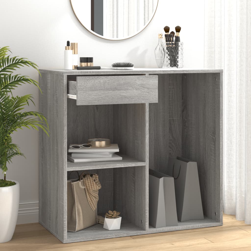 Berkfield Cosmetic Cabinet Grey Sonoma 80x40x75 cm Engineered Wood