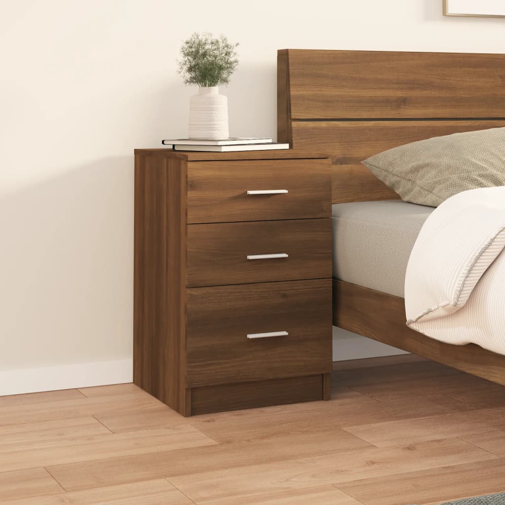 Berkfield Bed Cabinet Brown Oak 40x40x63 cm Engineered Wood