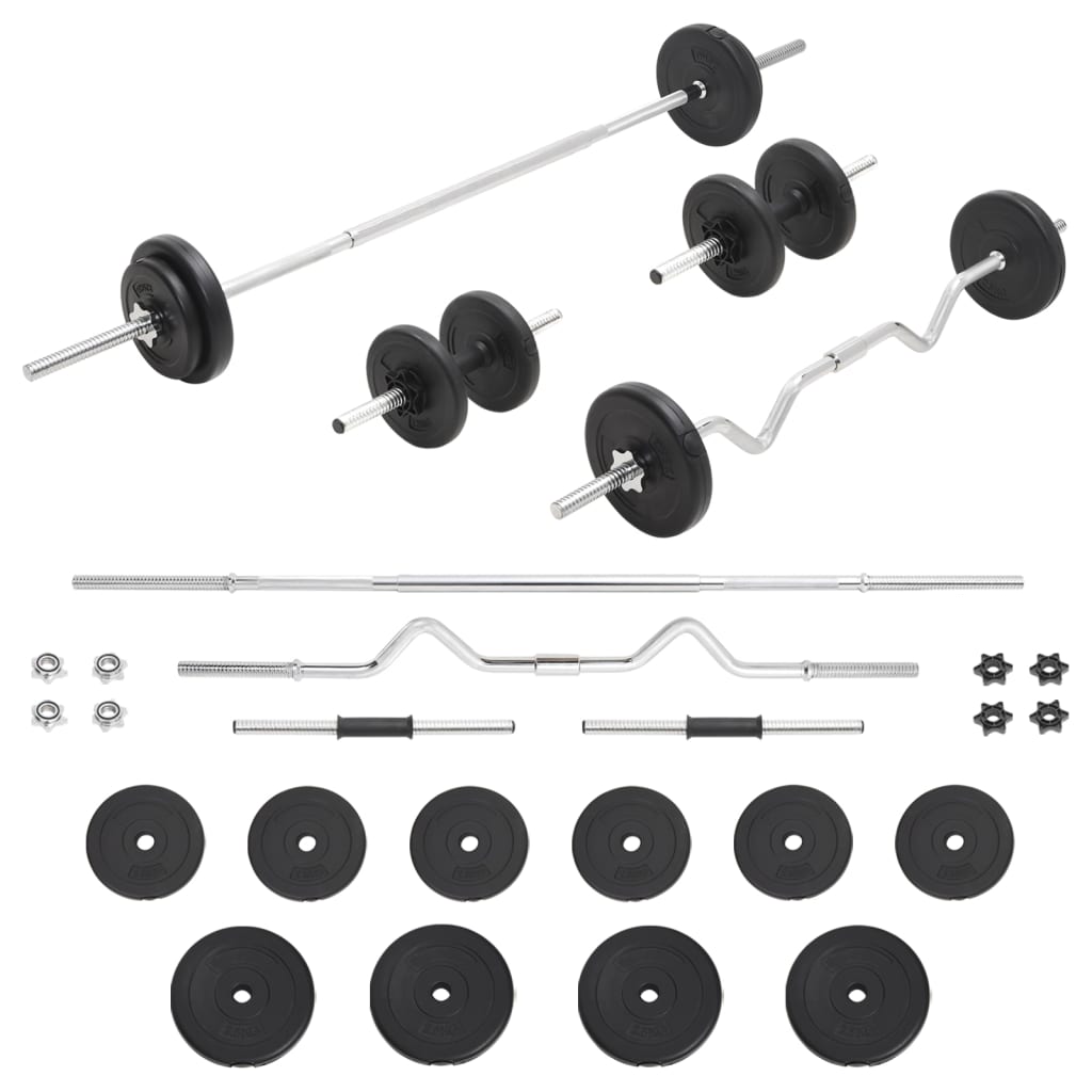 Berkfield Barbell and Dumbbell Set 30 kg