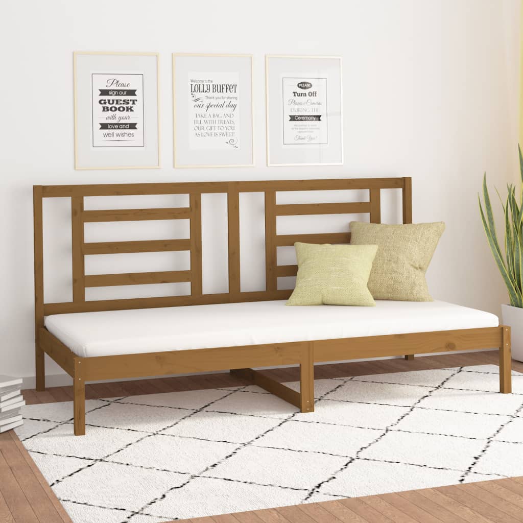 Berkfield Day Bed Honey Brown 90x200 cm Solid Wood Pine