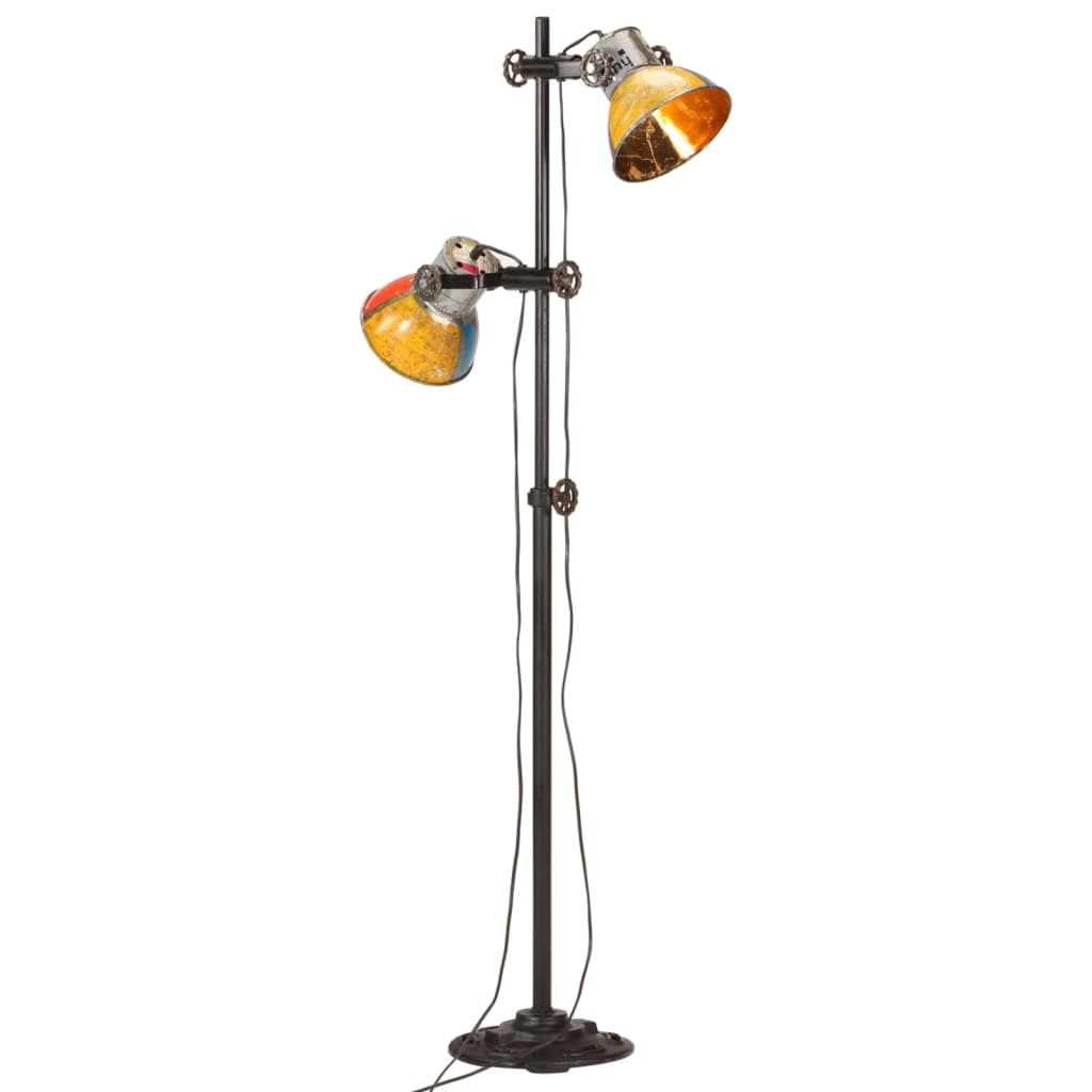 Berkfield Floor Lamp with 2 Lampshade Multicolour E27