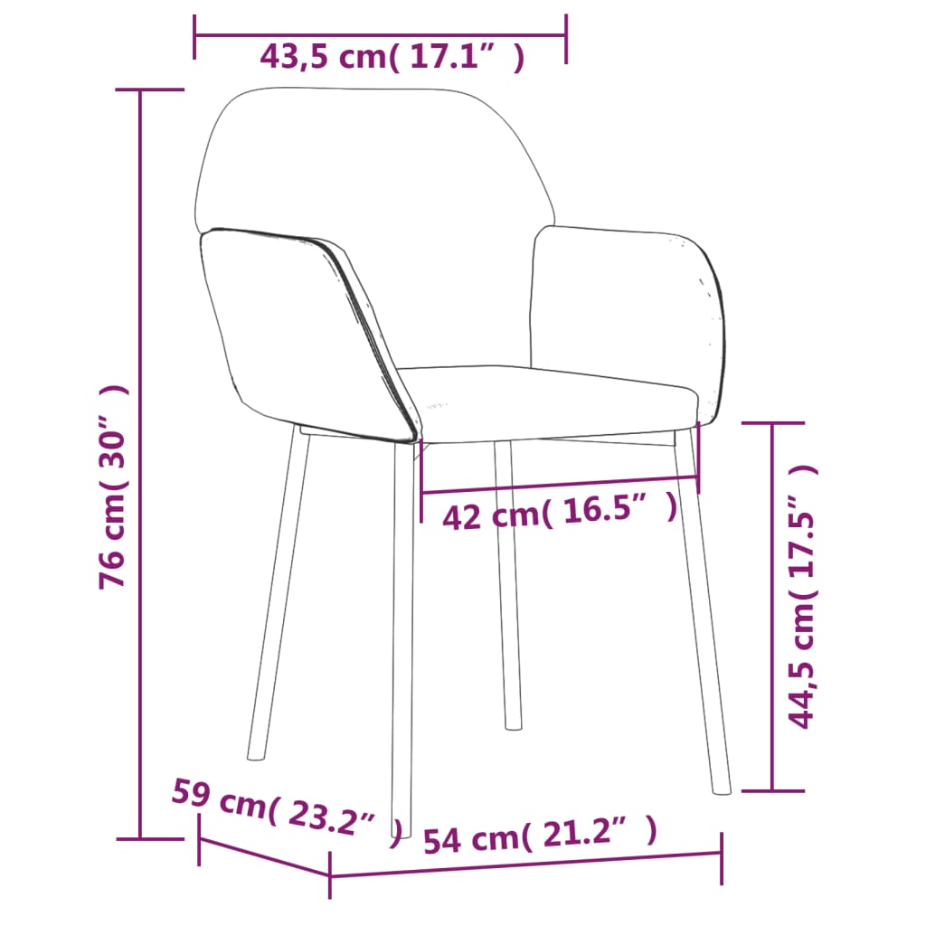 Berkfield Dining Chairs 2 pcs Light Grey Velvet