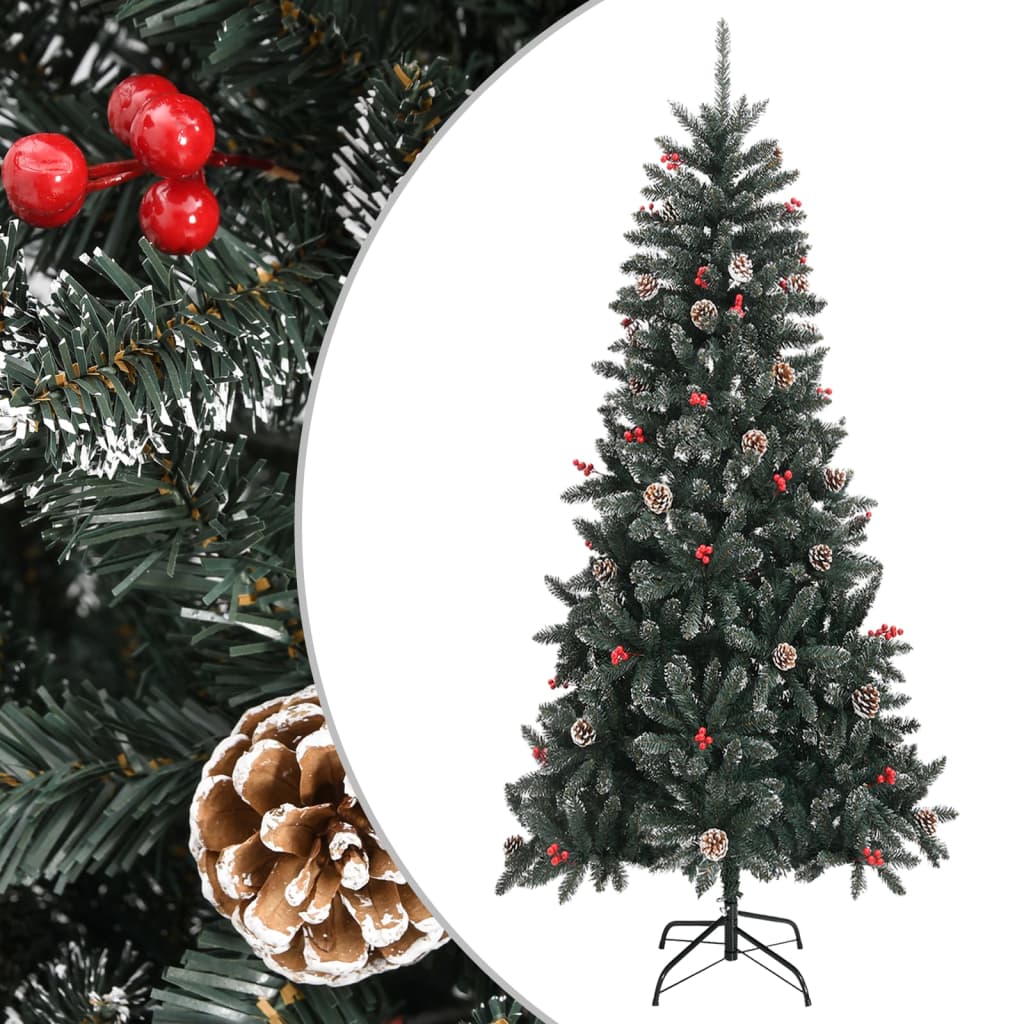Berkfield Artificial Christmas Tree with Stand Green 240 cm PVC