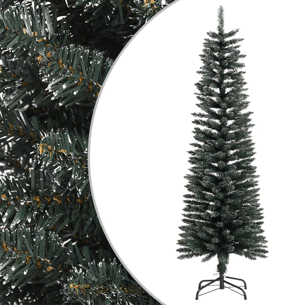 Berkfield Artificial Slim Christmas Tree with Stand Green 150 cm PVC