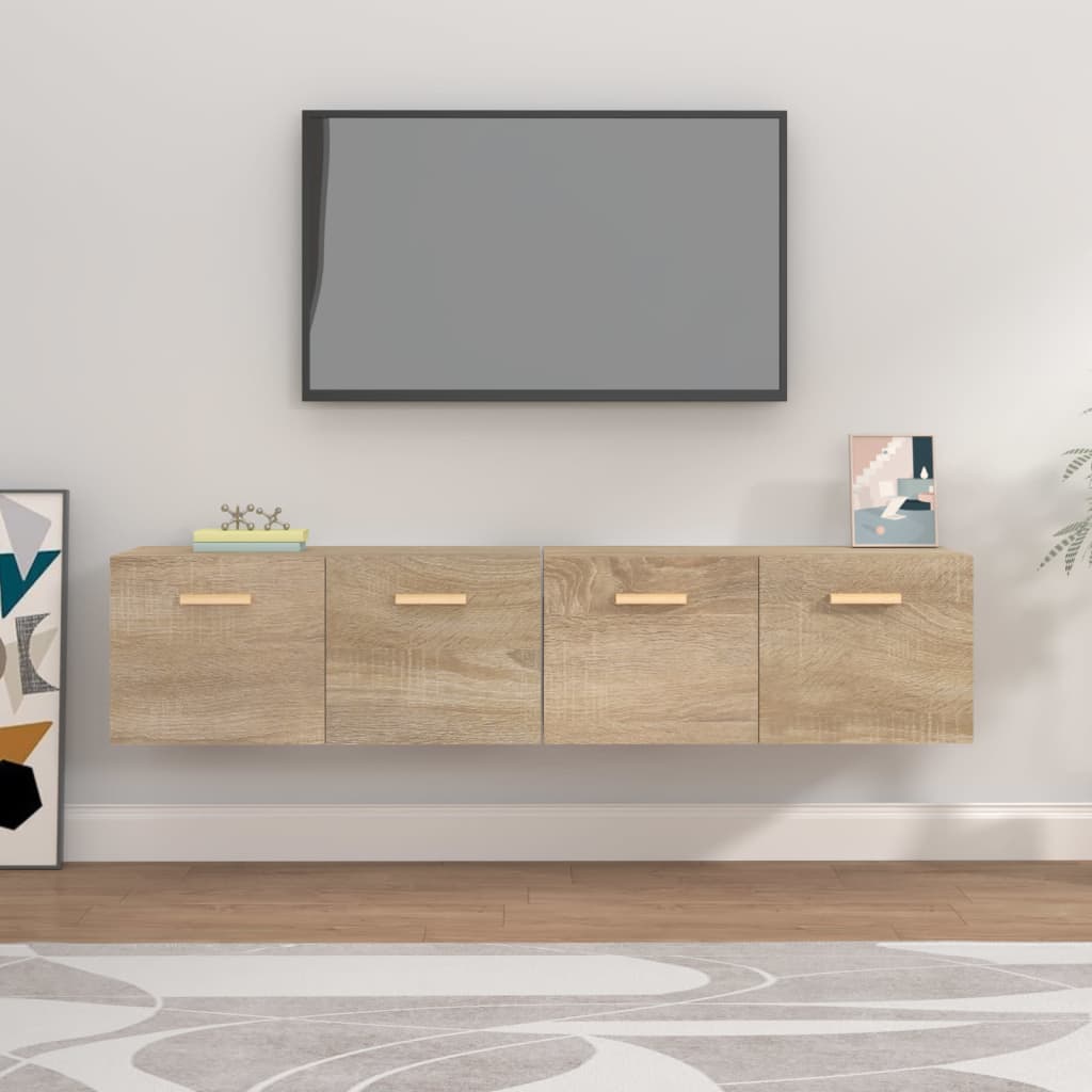 Berkfield Wall Cabinets 2 pcs Sonoma Oak 80x35x36.5 cm Engineered Wood