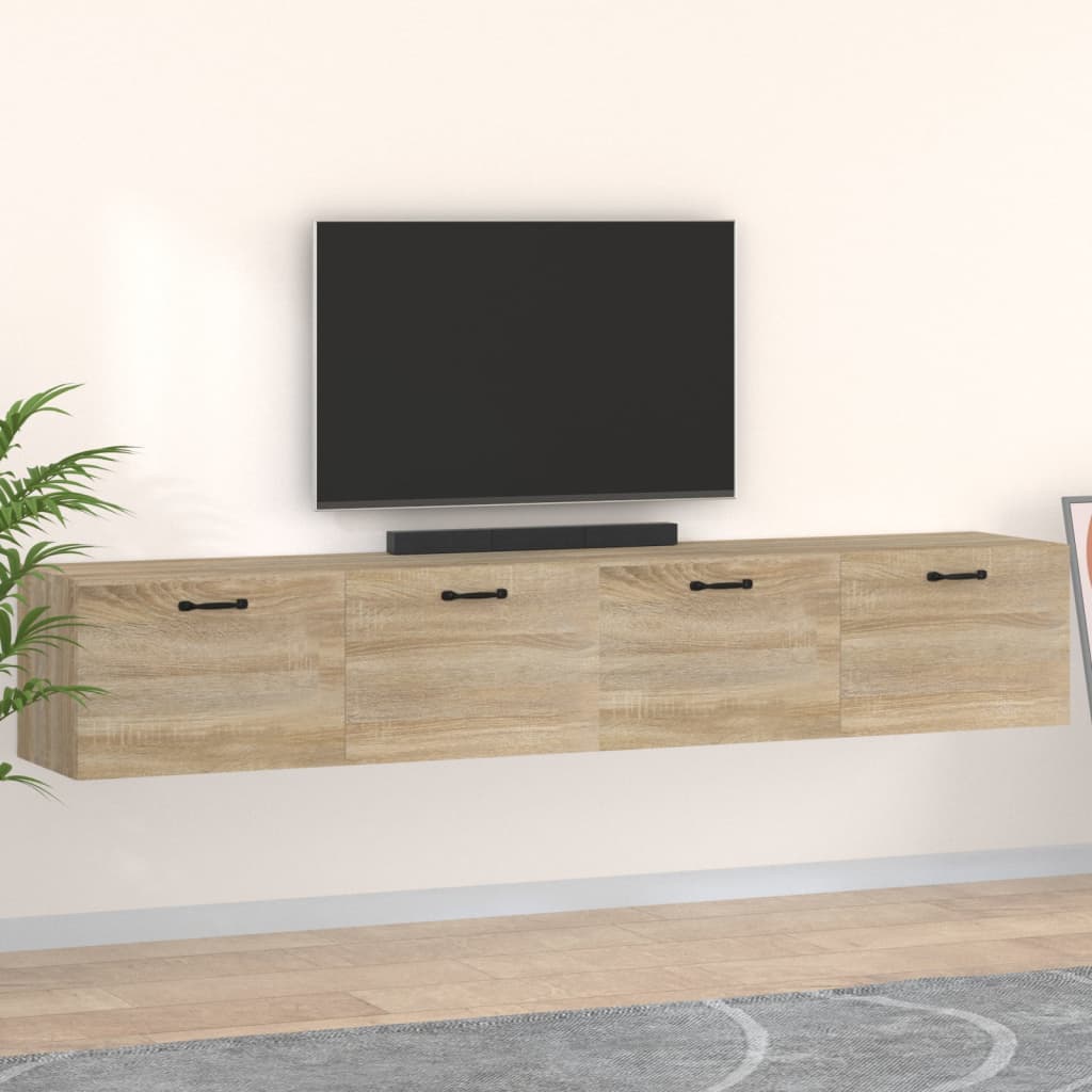 Berkfield Wall Cabinets 2 pcs Sonoma Oak 100x36.5x35 cm Engineered Wood