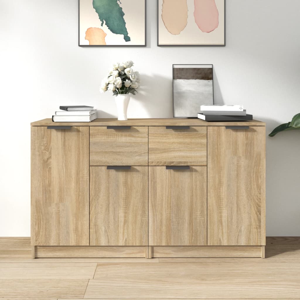 Berkfield Sideboards 2 pcs Sonoma Oak 60x30x70 cm Engineered Wood