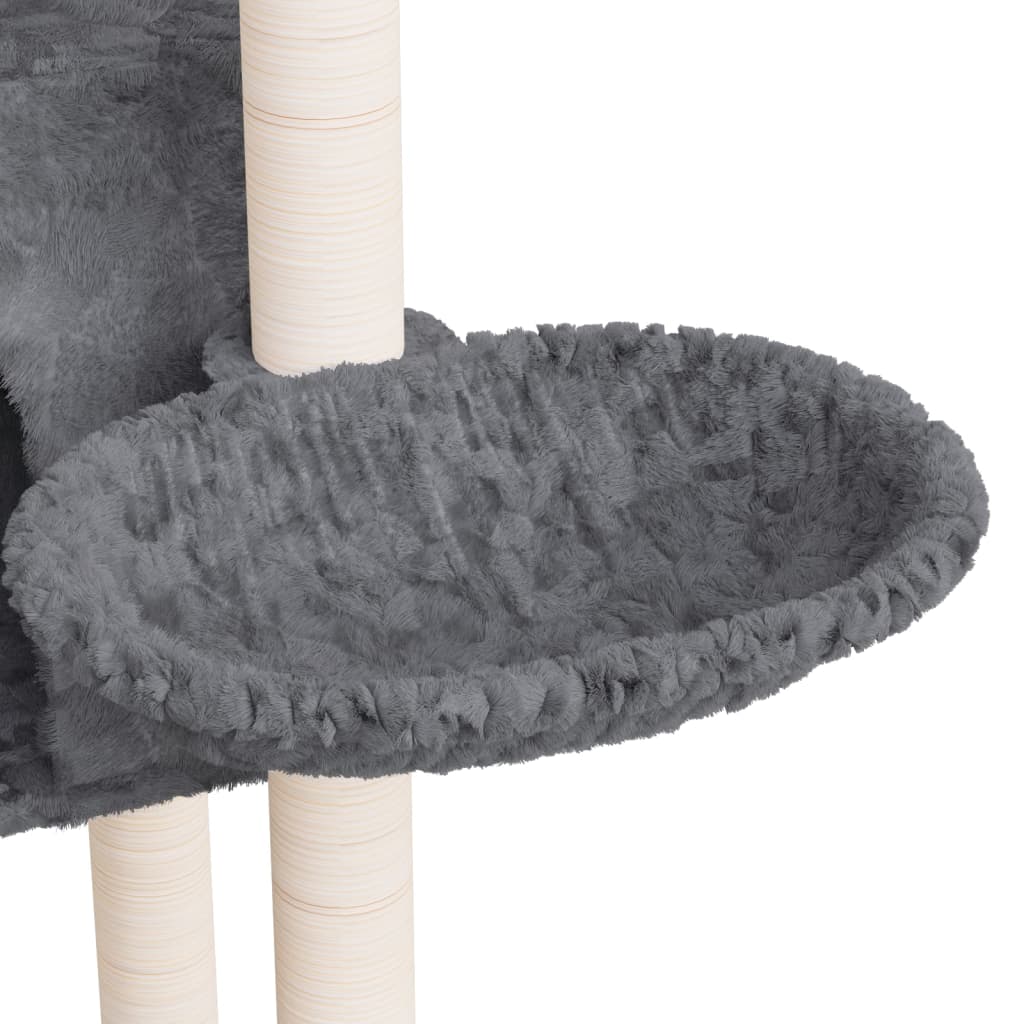 Berkfield Cat Tree with Sisal Scratching Posts Dark Grey 108.5 cm