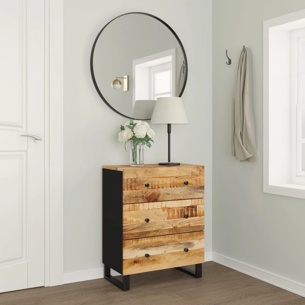 Berkfield Sideboard 60x33x75 cm Solid Wood Mango