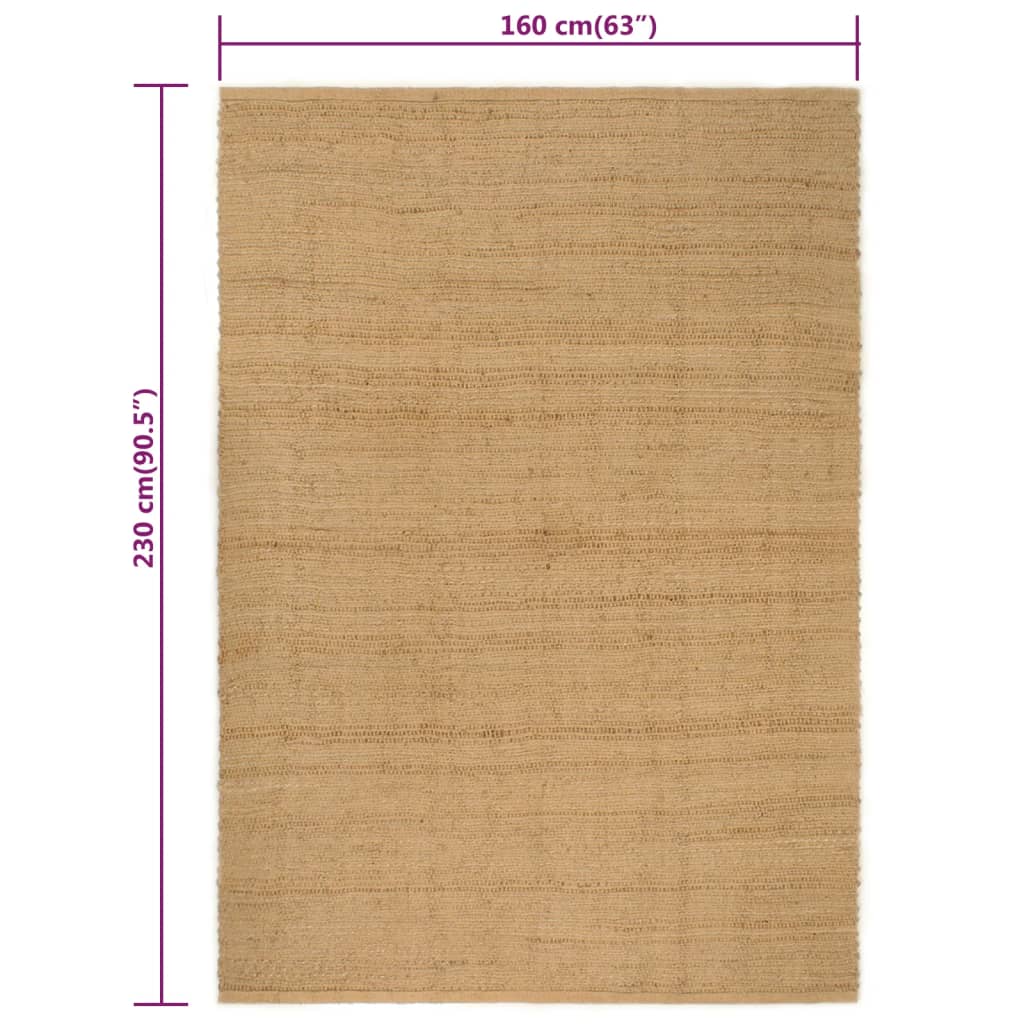 Berkfield Rug Rectangular Natural 160x230 cm Jute