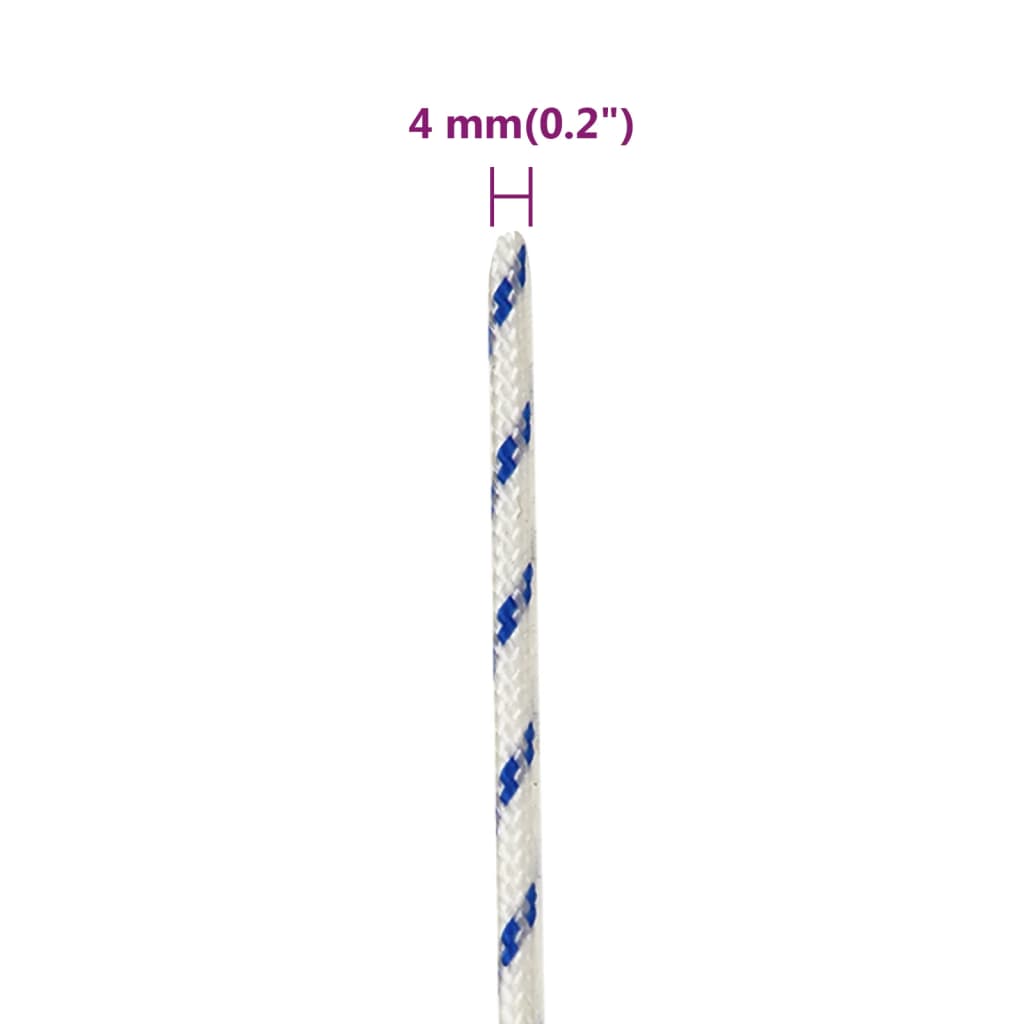 Berkfield Boat Rope White 4 mm 25 m Polypropylene