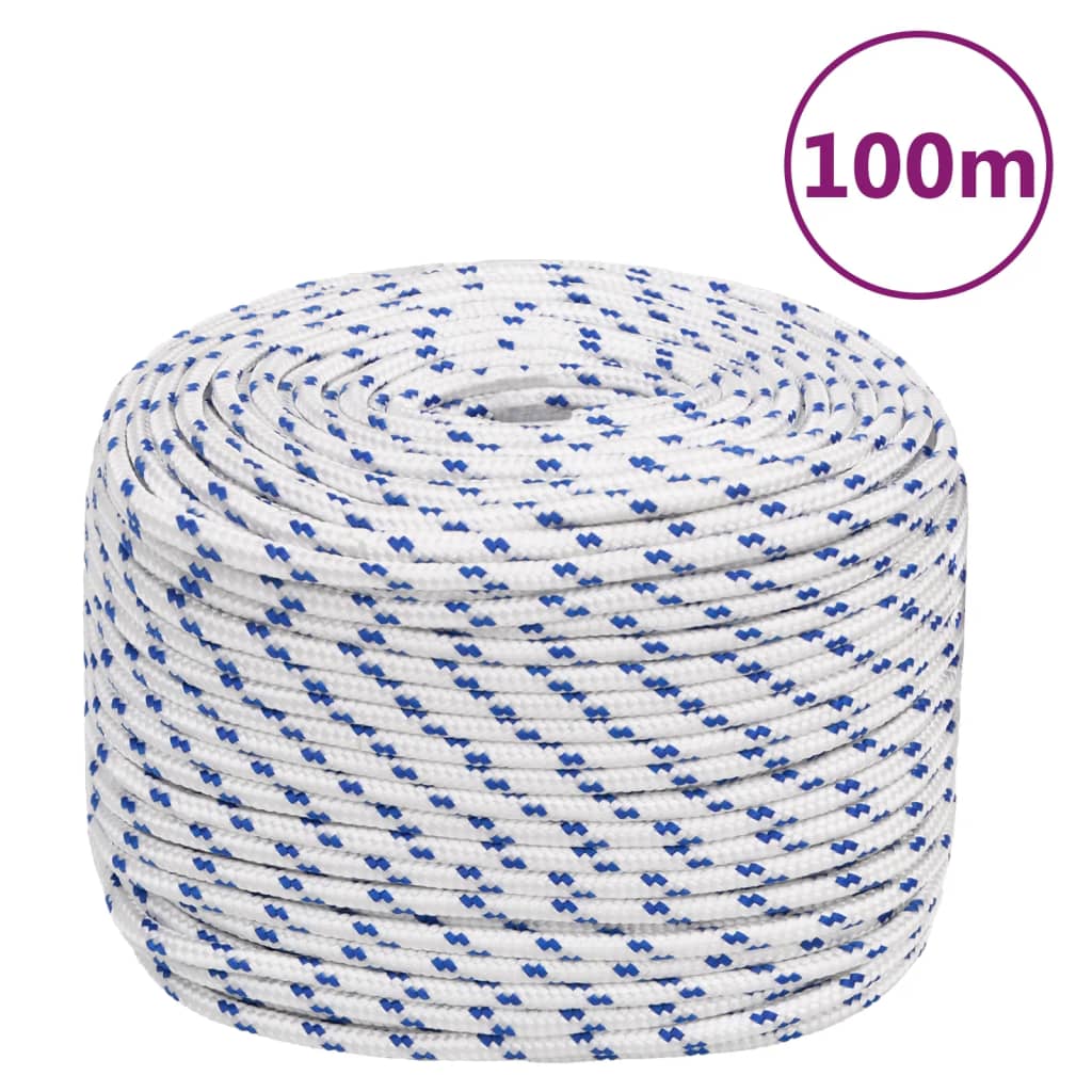 Berkfield Boat Rope White 10 mm 100 m Polypropylene