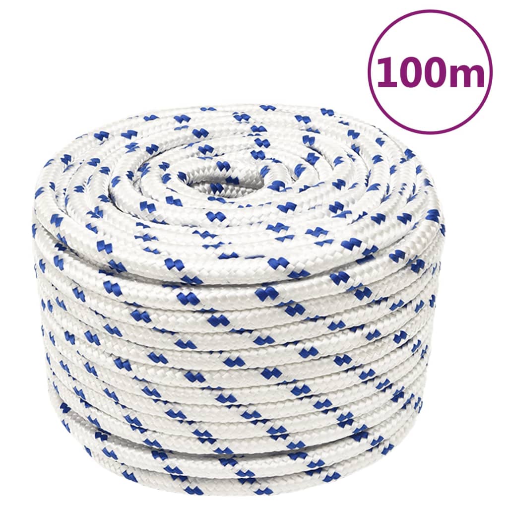 Berkfield Boat Rope White 14 mm 100 m Polypropylene