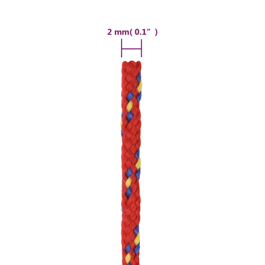 Berkfield Boat Rope Red 2 mm 250 m Polypropylene
