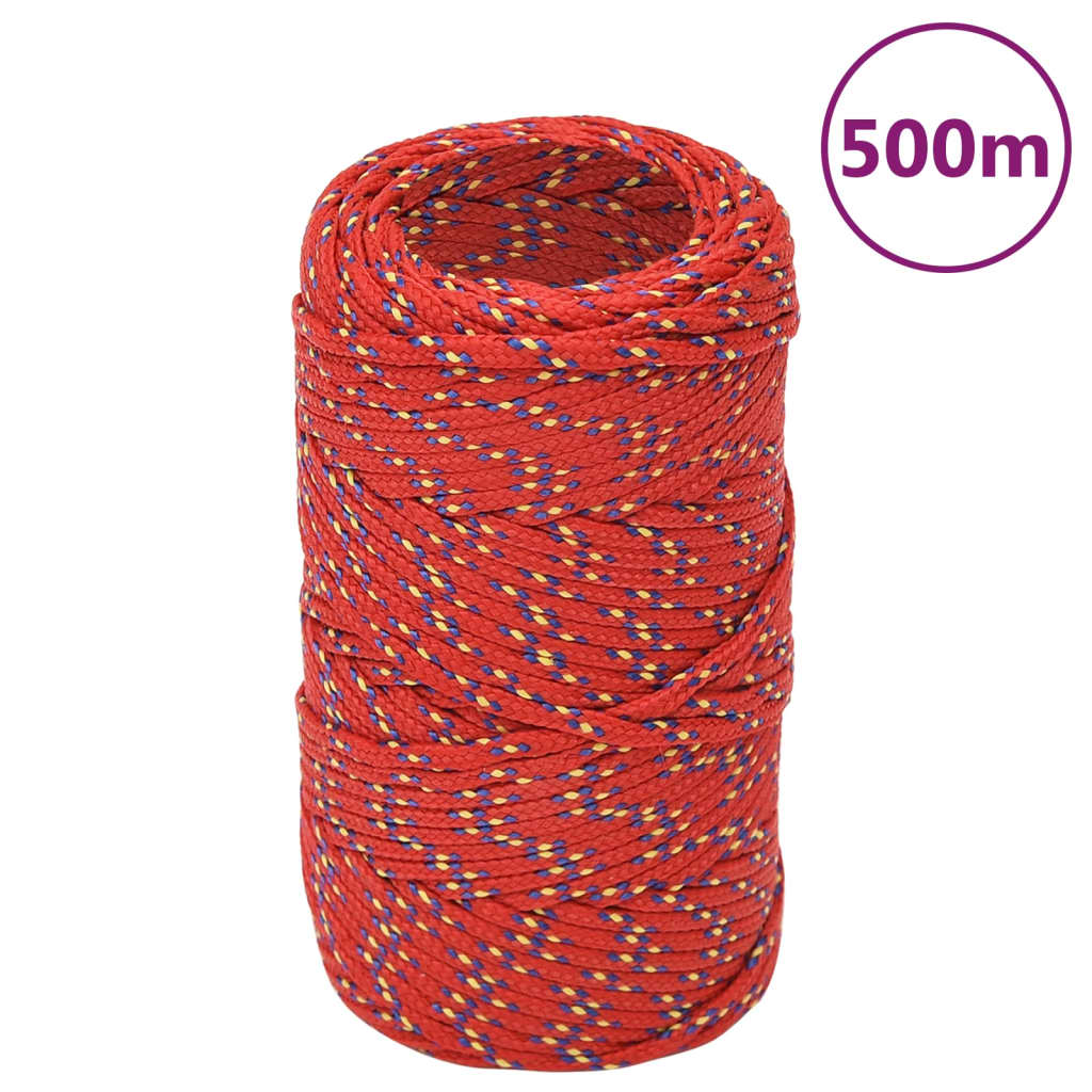 Berkfield Boat Rope Red 2 mm 500 m Polypropylene