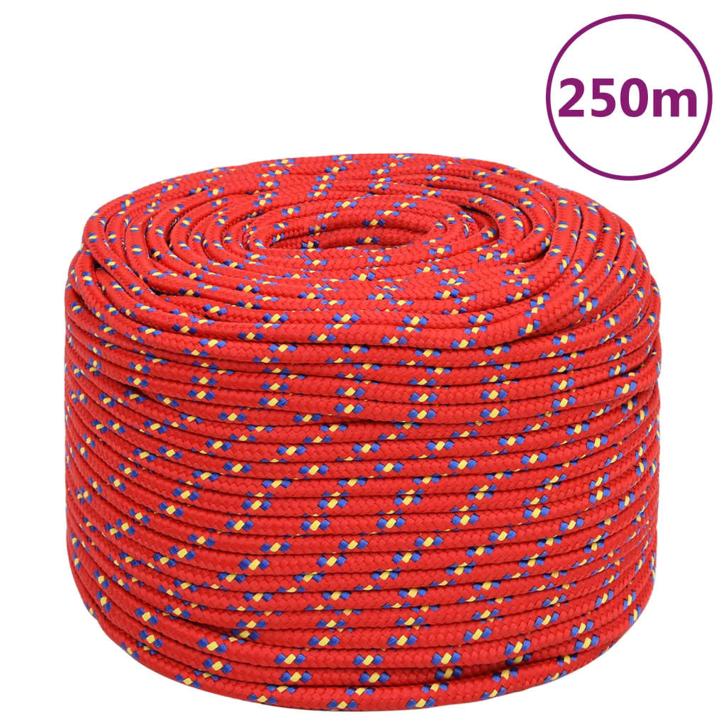Berkfield Boat Rope Red 8 mm 250 m Polypropylene