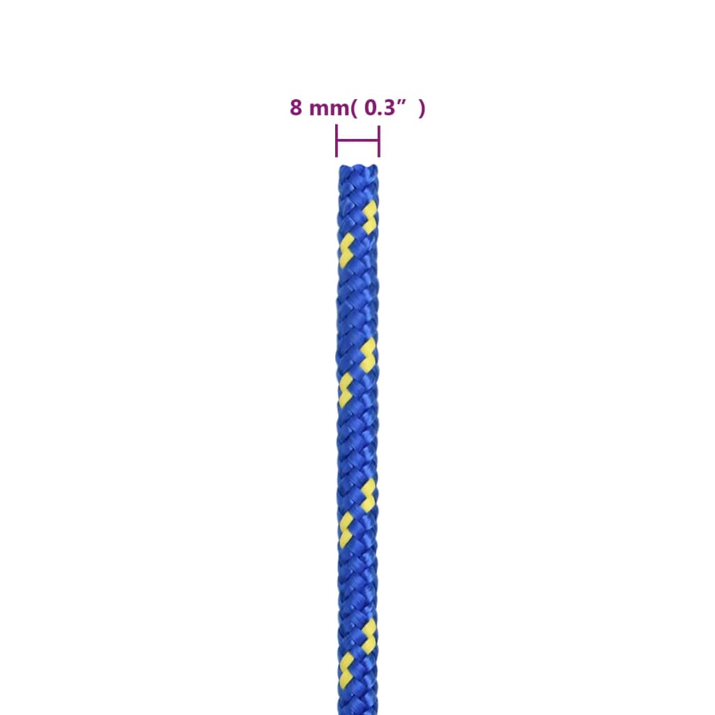 Berkfield Boat Rope Blue 8 mm 50 m Polypropylene