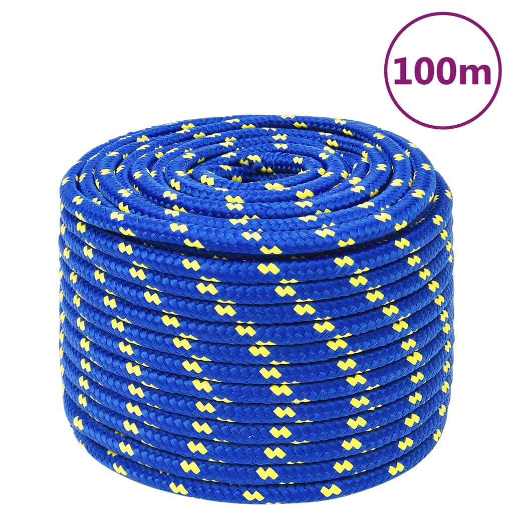 Berkfield Boat Rope Blue 14 mm 100 m Polypropylene