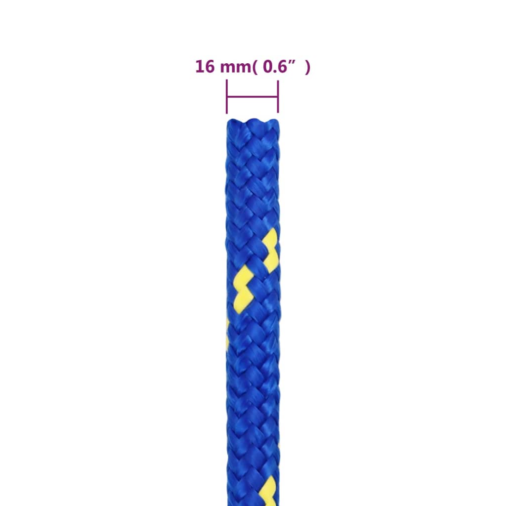Berkfield Boat Rope Blue 16 mm 100 m Polypropylene