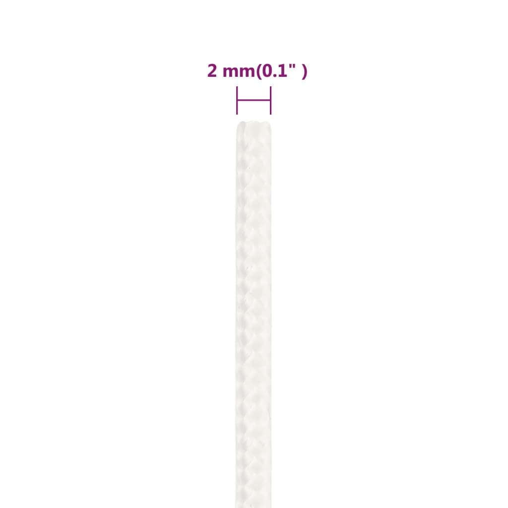 Berkfield Boat Rope Full White 2 mm 50 m Polypropylene