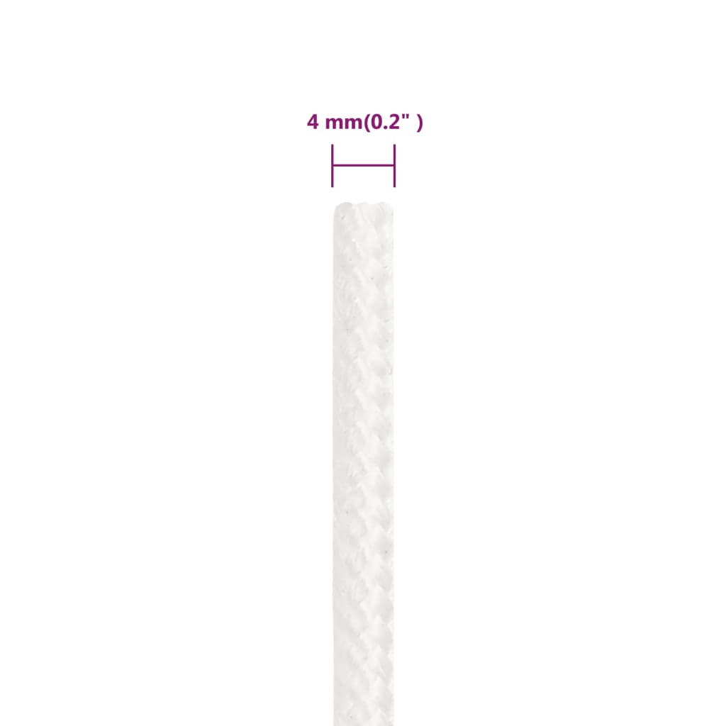 Berkfield Boat Rope Full White 4 mm 25 m Polypropylene