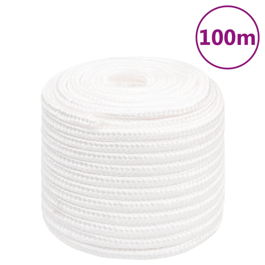 Berkfield Boat Rope Full White 18 mm 100 m Polypropylene