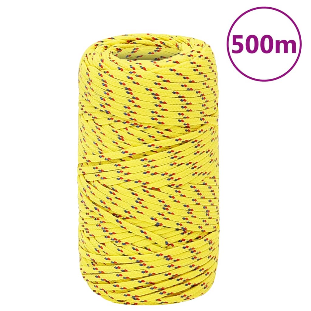 Berkfield Boat Rope Yellow 2 mm 500 m Polypropylene