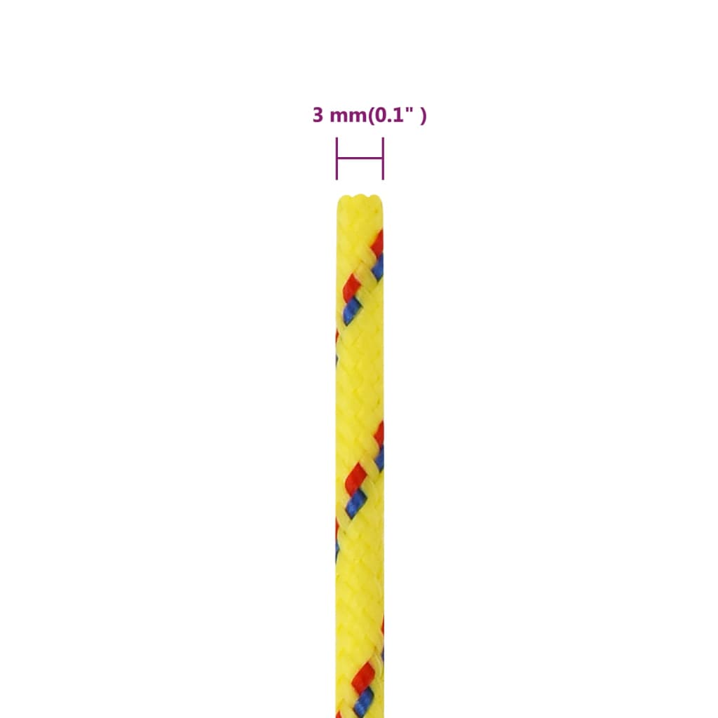Berkfield Boat Rope Yellow 3 mm 500 m Polypropylene