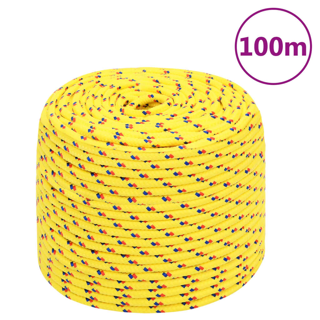 Berkfield Boat Rope Yellow 6 mm 100 m Polypropylene