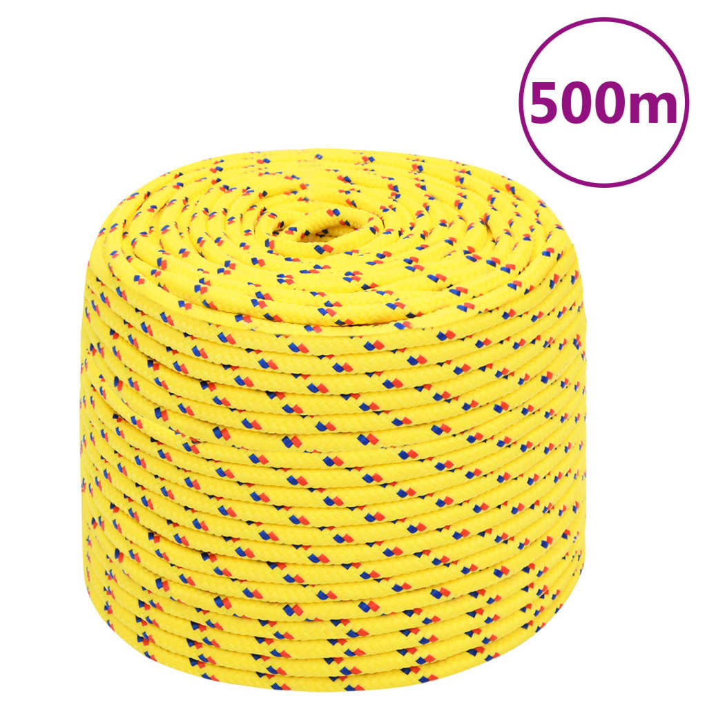 Berkfield Boat Rope Yellow 8 mm 500 m Polypropylene