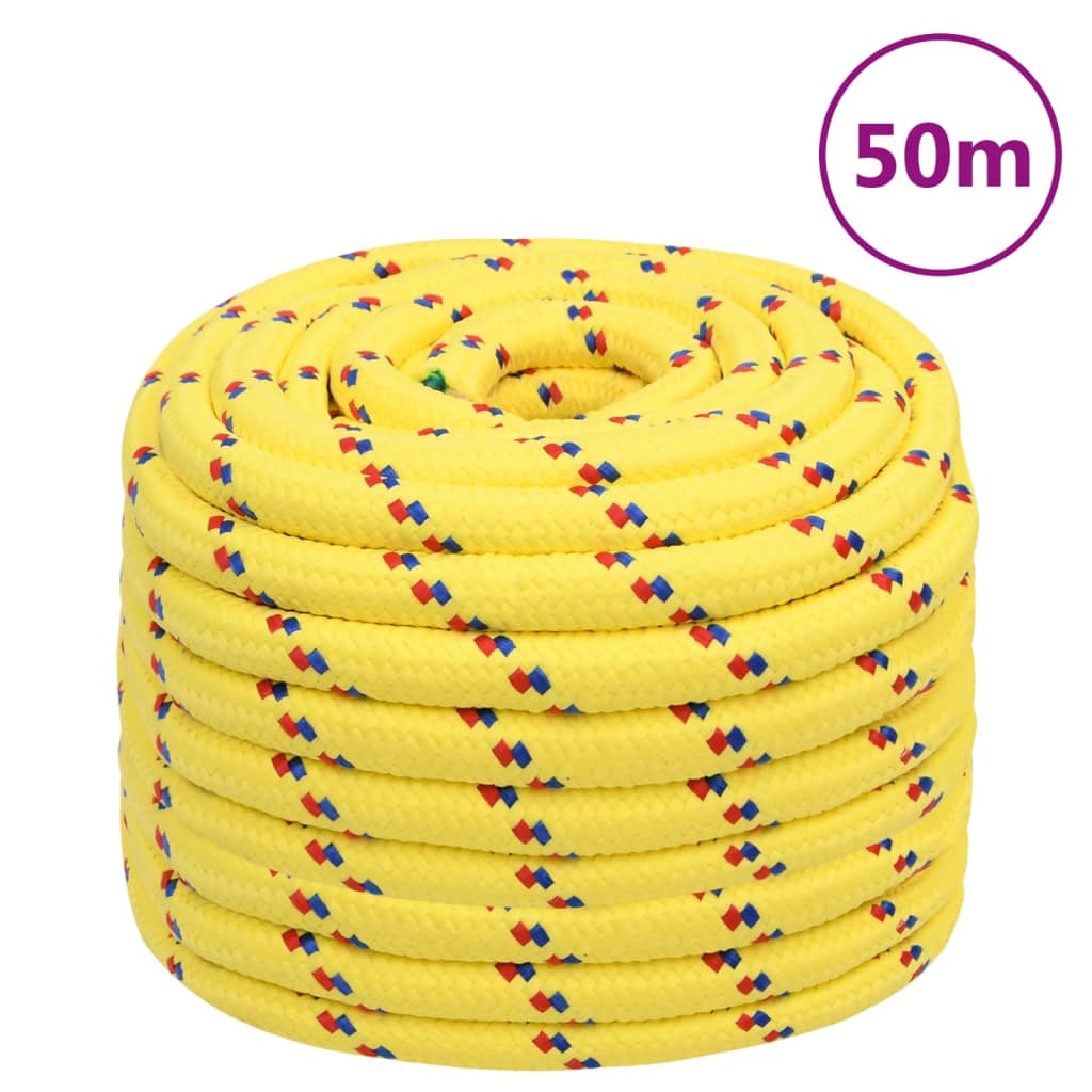 Berkfield Boat Rope Yellow 20 mm 50 m Polypropylene