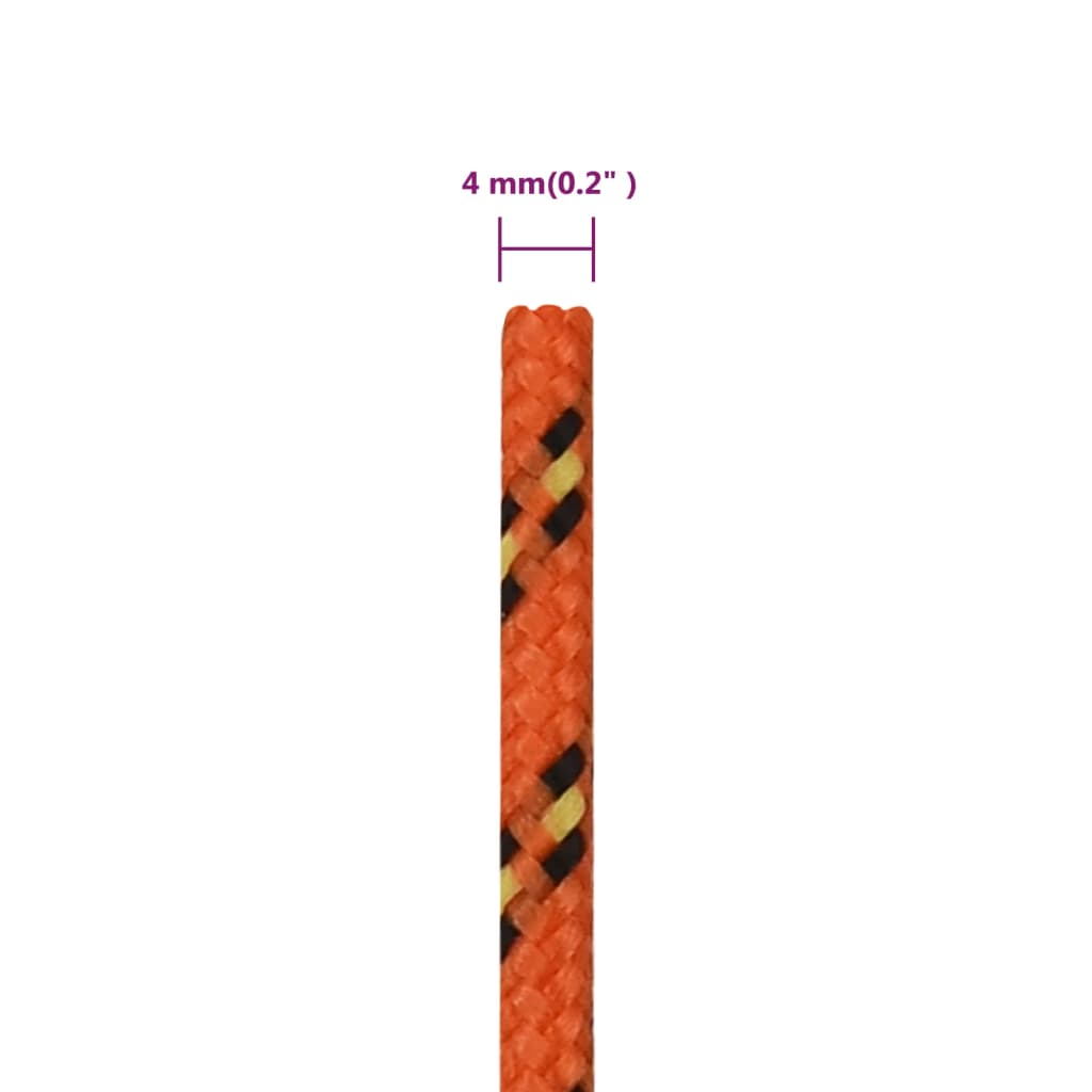 Berkfield Boat Rope Orange 4 mm 250 m Polypropylene
