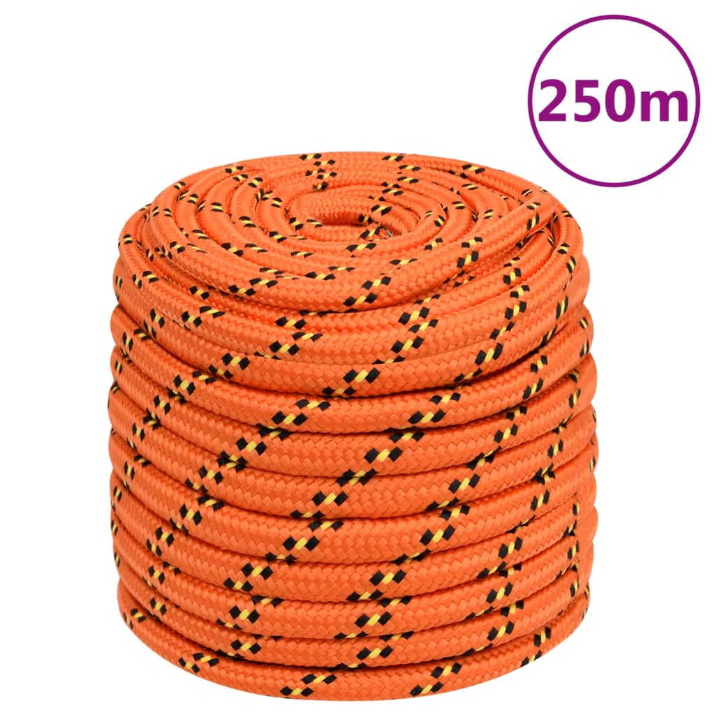 Berkfield Boat Rope Orange 16 mm 250 m Polypropylene