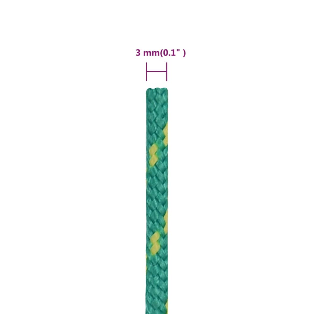 Berkfield Boat Rope Green 3 mm 500 m Polypropylene
