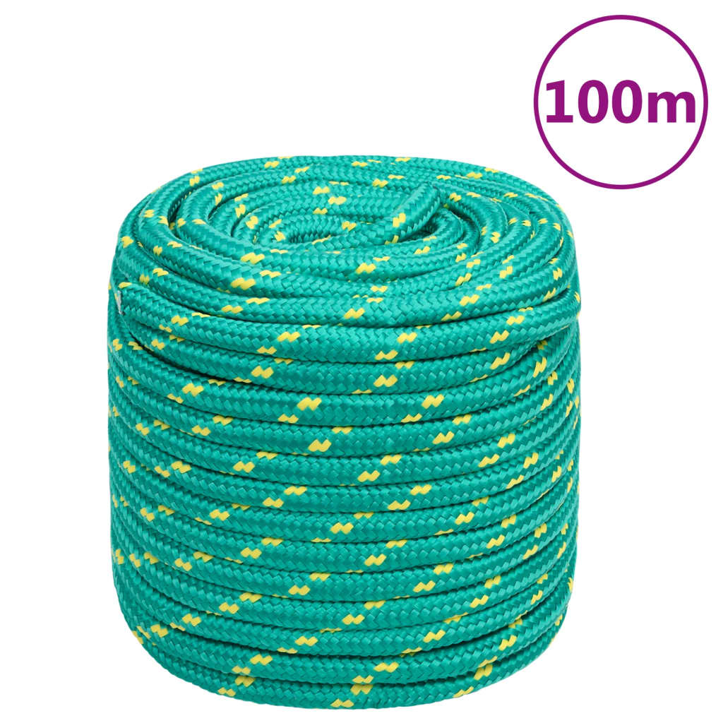Berkfield Boat Rope Green 16 mm 100 m Polypropylene