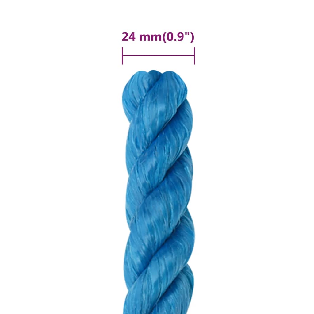 Berkfield Work Rope Blue 24 mm 25 m Polypropylene