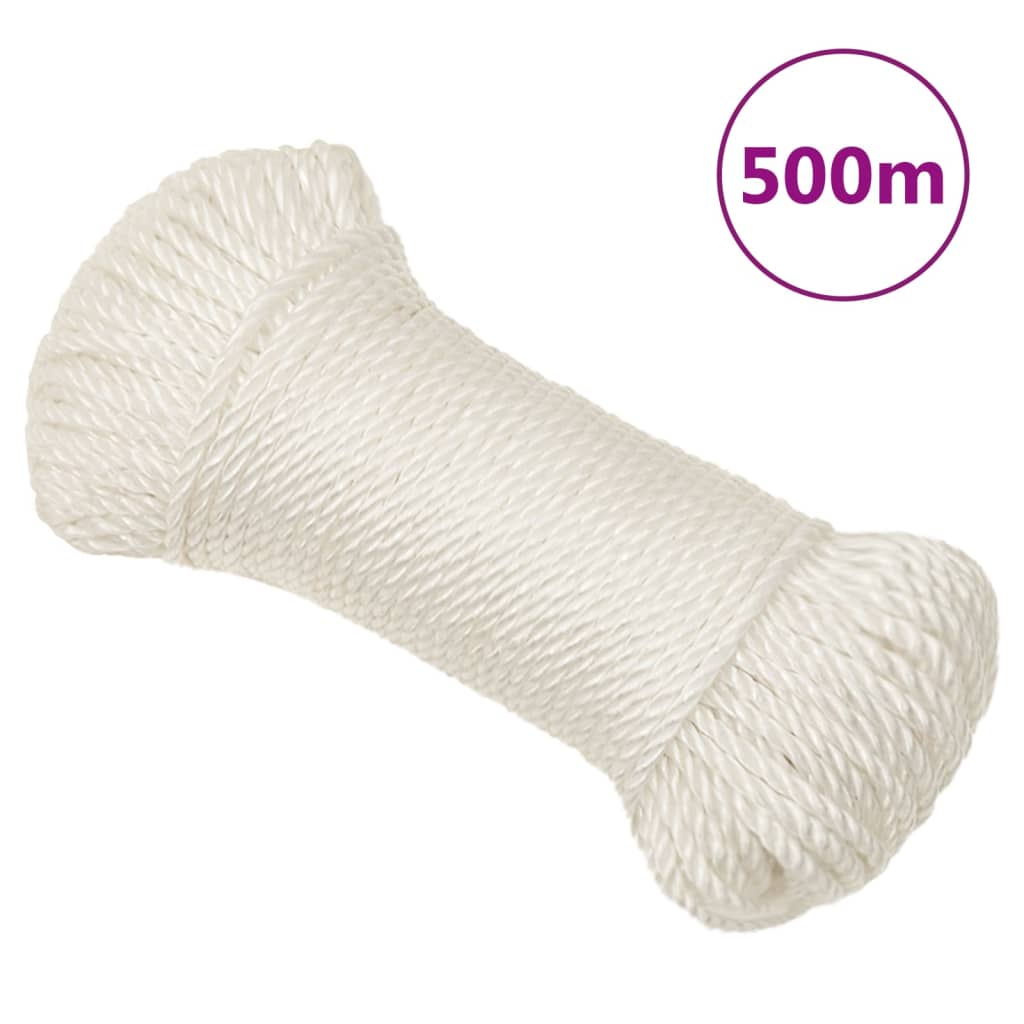 Berkfield Work Rope White 6 mm 500 m Polypropylene