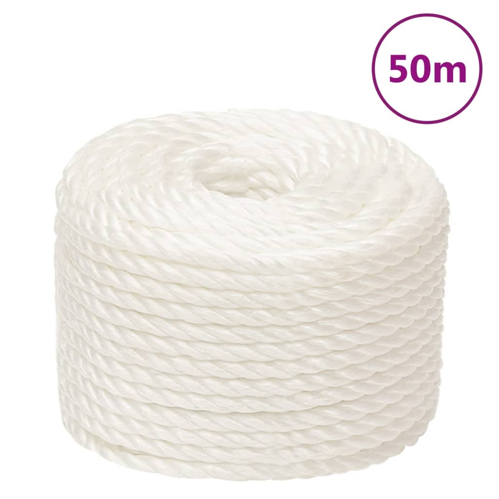 Berkfield Work Rope White 14 mm 50 m Polypropylene
