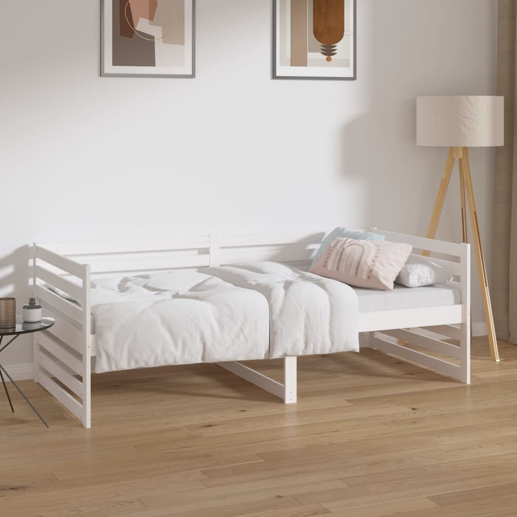 Berkfield Day Bed White 90x190 cm Solid Wood Pine