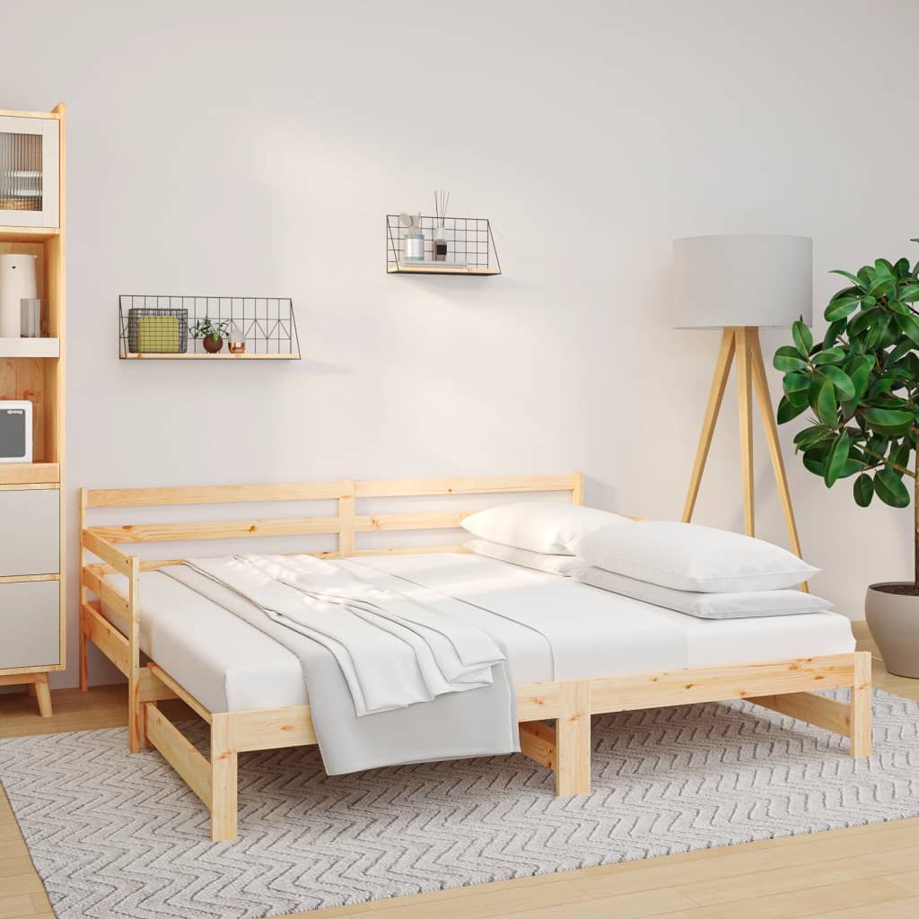 Berkfield Pull-out Day Bed 2x(90x190) cm Solid Wood Pine