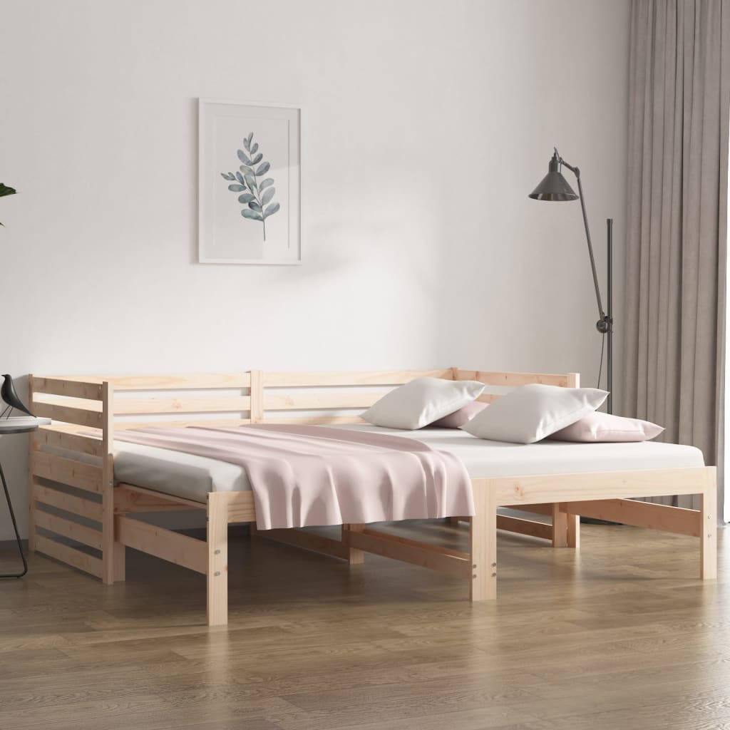 Berkfield Pull-out Day Bed 2x(90x190) cm Solid Wood Pine