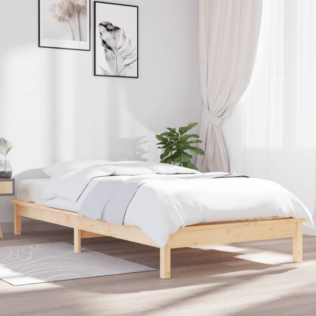 Berkfield Bed Frame 90x200 cm Solid Wood Pine