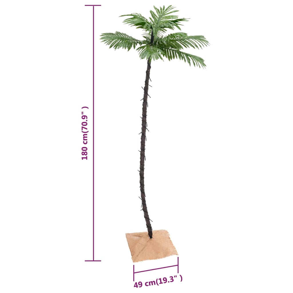 Berkfield LED Palm Tree Warm White 96 LEDs 180 cm