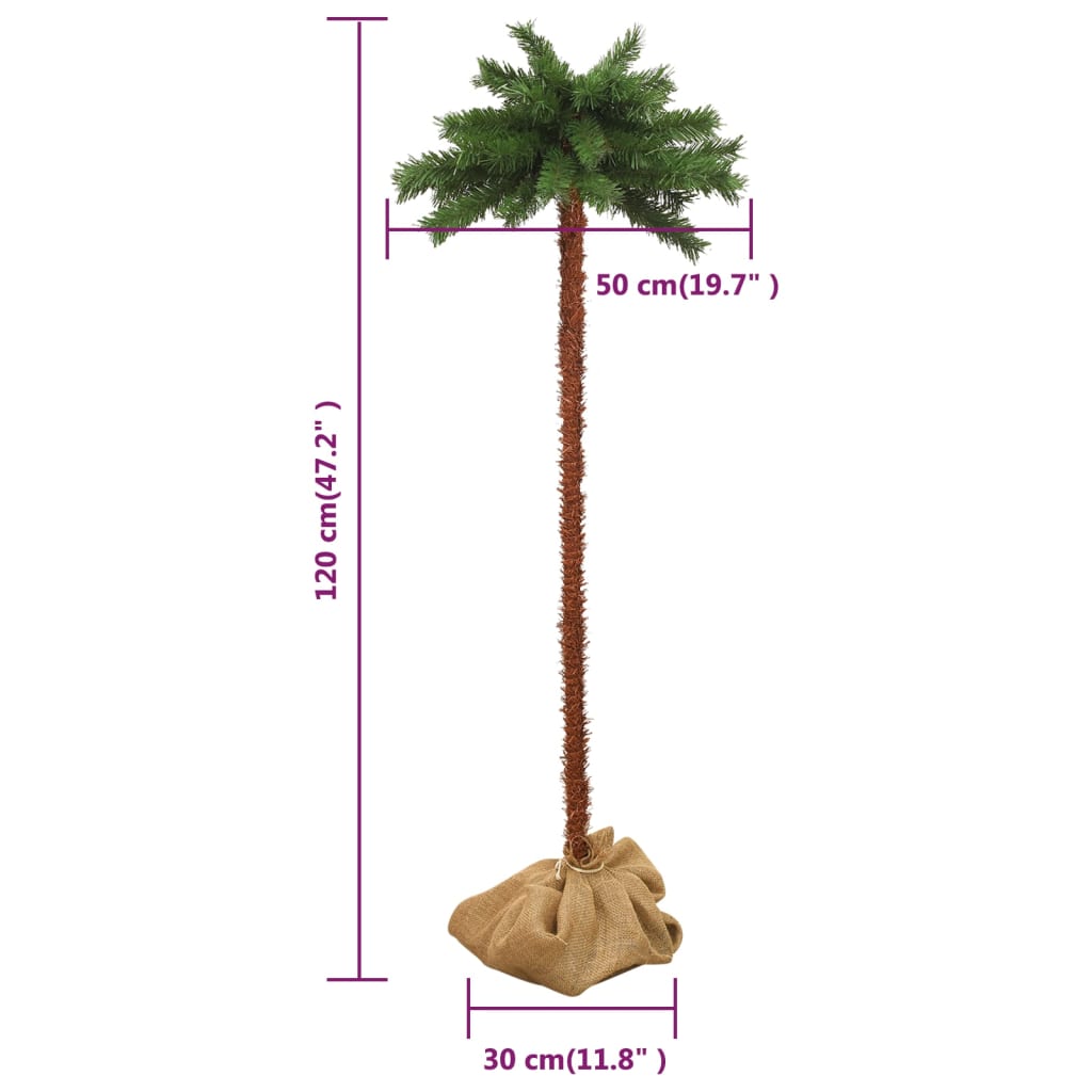 Berkfield Artificial Palm Tree with LEDs 120 cm
