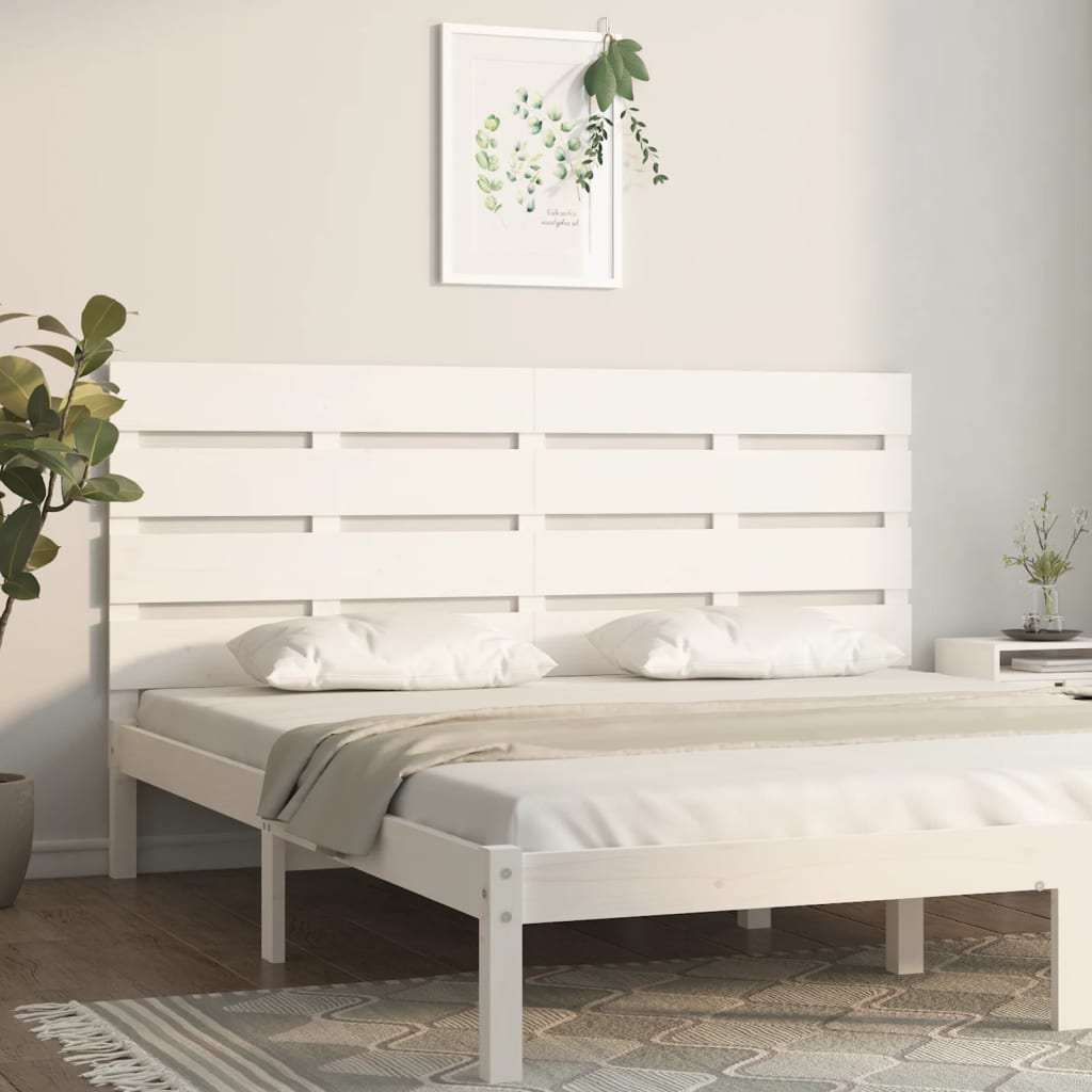 Berkfield Headboard White 120x3x80 cm Solid Wood Pine