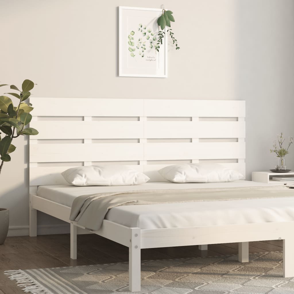 Berkfield Headboard White 150x3x80 cm Solid Wood Pine